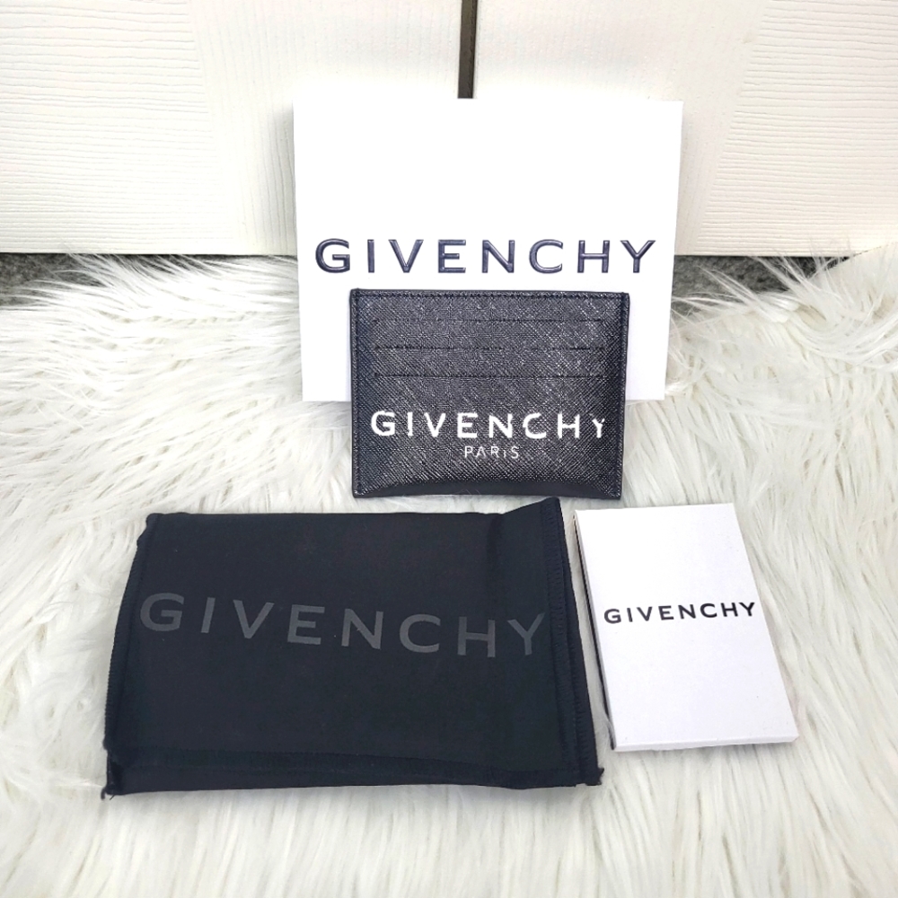 NWT GIVENCHY IP Iconic Card Case Holder Black with Dust bag and Box